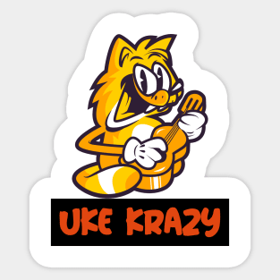 Uke Krazy, ukulele design Sticker